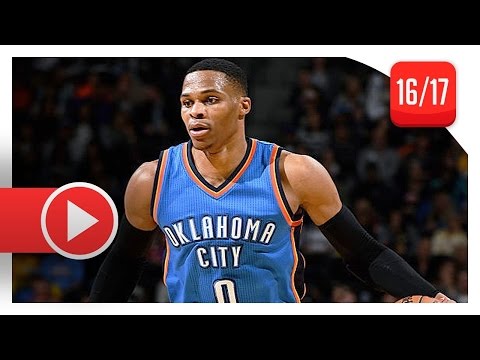 Russell Westbrook Full TD Highlights vs Knicks (2016.11.28) - 27 Pts, 18 Reb, 14 Ast (OKC Feed)