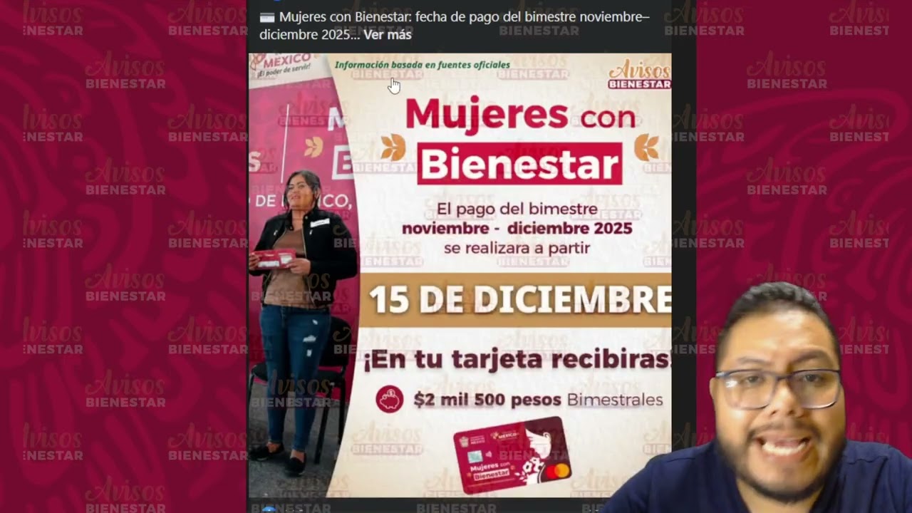 ¡MUJERES CON BIENESTAR! aun no te enteras ya esta los 2 mil 500 pesos de noviembre - diciembre 2025