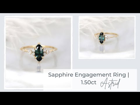 A Vision In Teal | Rosados Box 1.50ct Astrid Sapphire & Diamond Engagement Ring