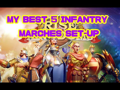 RoK - My Best 5 Infantry Marches Set up!