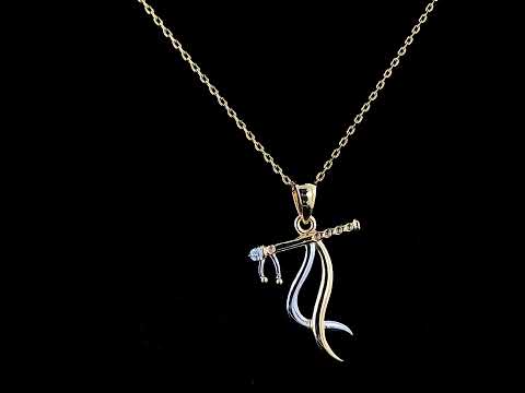 Round artificial diamonds diamond pendent 