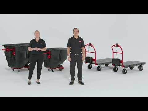 Product video for Motorized Rotomolded Tilt Truck, 1/2 Cubic Yard, Black