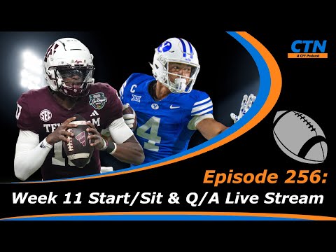 College Fantasy Football - Week 11 Start/Sits & Q/A  - Episode 256