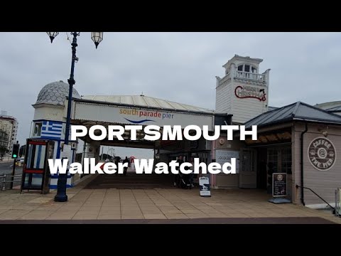 PORTSMOUTH SOUTH PARADE PIER. Walker Watched. Morning walk out of season