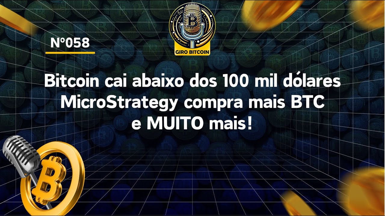 Bitcoin cai abaixo dos 100 mil dólares