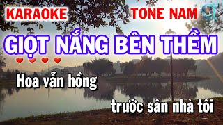 Karaoke Giọt Nắng Bên Thềm beat Chuẩn Tone Nam - Nhạc Trẻ Xưa - Làng Hoa