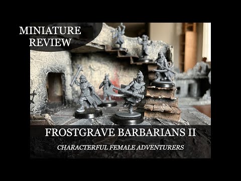 Mini Review - Frostgrave Barbarians 2 - Female Warrior Miniatures for Mordheim, Forbidden Psalm, DND