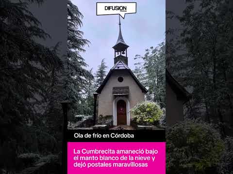 La Cumbrecita amaneció bajo el manto blanco de la nieve y dejó postales maravillosas