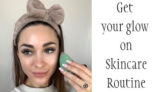 Glowy Dewy skin skincare products routine | acid peel sheet mask combo