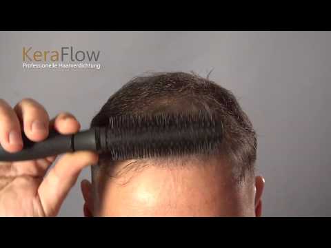 UNGLAUBLICHE EFFEKTE mit KeraFlow Haarpuder! Professionelle Haarverdichtung, Streuhaar, Schütthaar!