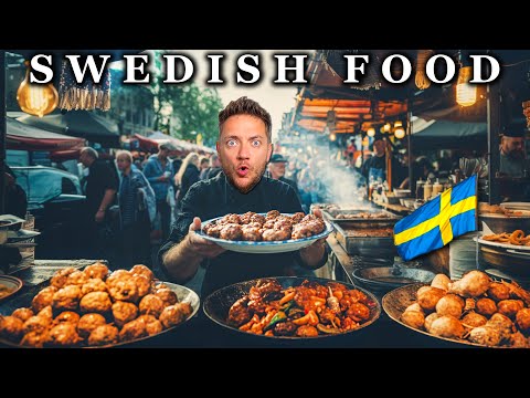 SWEDISH FOOD TOUR! 🇸🇪 (First Time in Sweden for Köttbullar, Räkmacka, Prinsesstårta, & More)