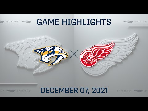 NHL Highlights | Predators vs. Red Wings - Dec. 7, 2021