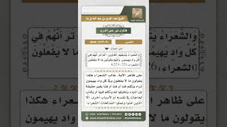 صورة 8645 - تفسير قوله تعالى (والشعراء يتبعهم الغاوون..)  -  نور على الدرب