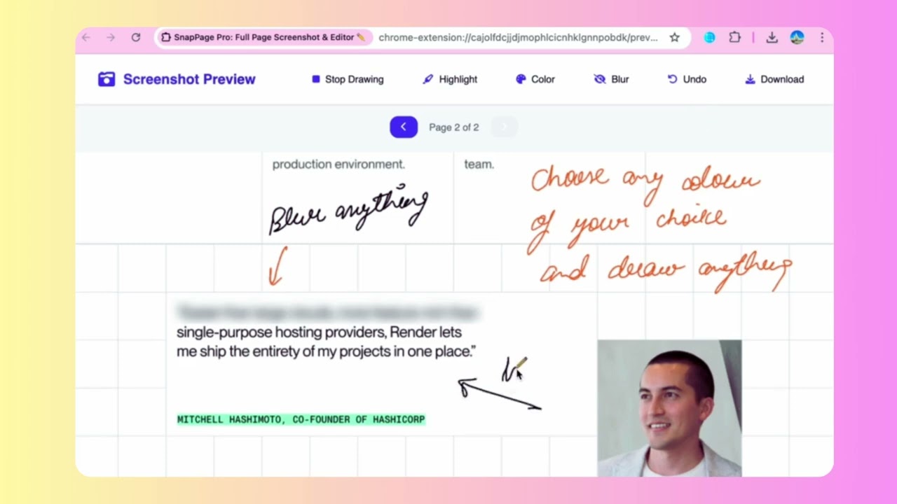 Full Page Screenshot for Web & Editor ✏️ demo video