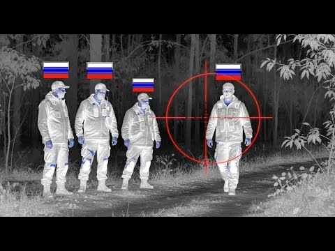 Ukrainian Snipers with Thermal Scope Take Down Russian Troops