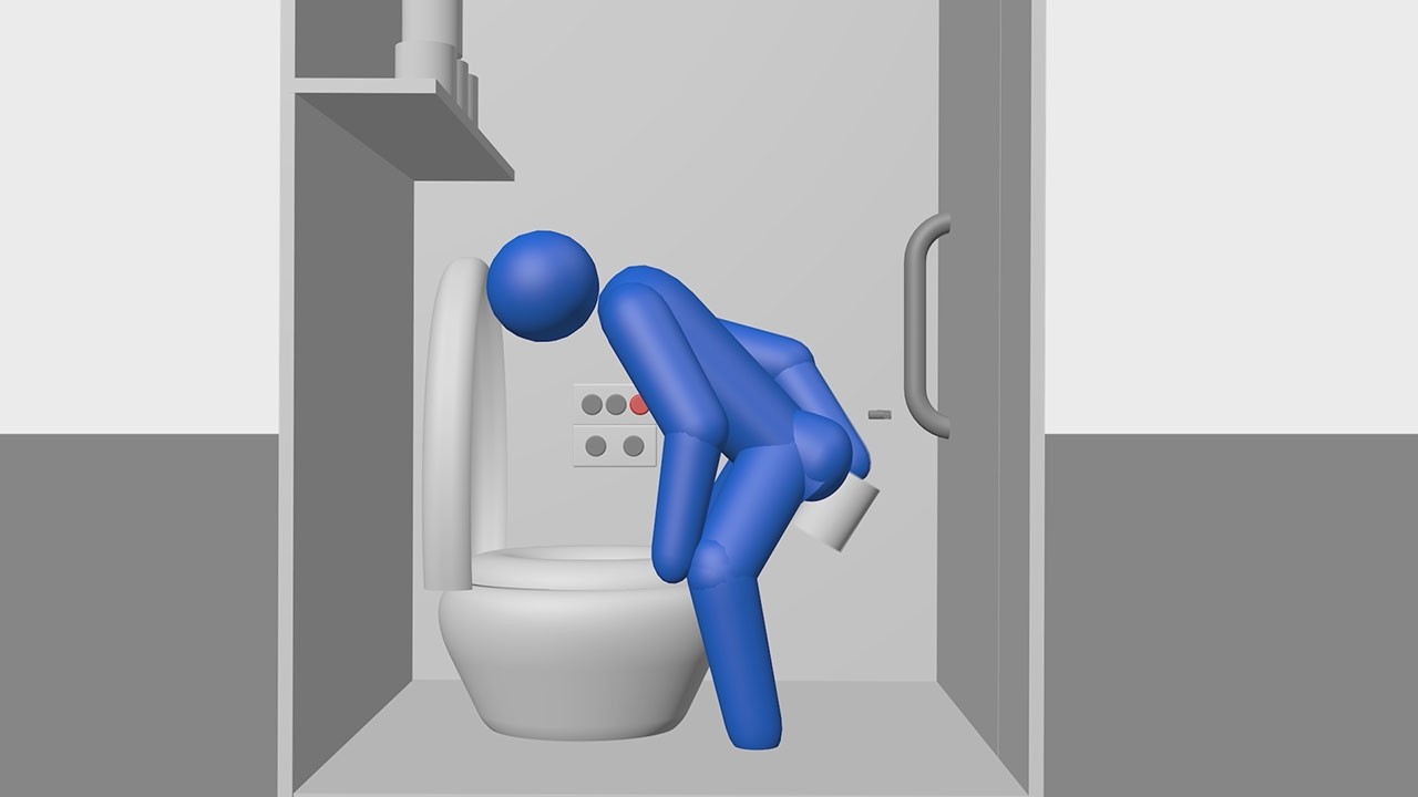 トイレットペーパーを無駄遣いする奴！