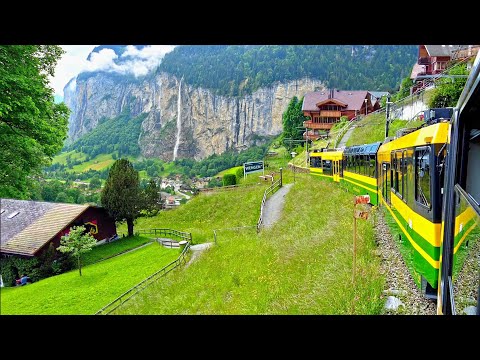 Train Ride from Lauterbrunnen to Kleine Scheidegg 🇨🇭 | Crash Landing on You Shooting Spot