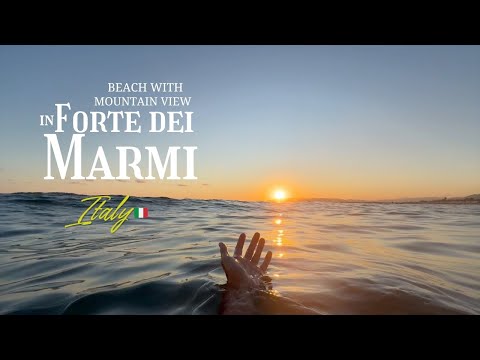Relaxing Beach & Nightlife Experience in Forte dei Marmi 🇮🇹 Taking a Wonderful Swim With This Sunset