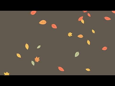 Stock Video - Animation of Falling Autumn Leaves, Brown Loop Background