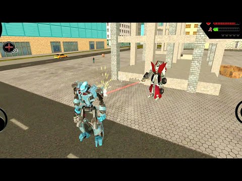 Robot Shark(Robot Shark Fight Red Car Robot)Robot Fight Robot Car on Army Base - Android Gameplay HD