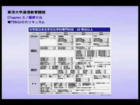 東洋大学通信教育課程システムガイド～chapter3.履修方法～