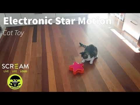 Scream ELECTRONIC STAR MOTION CAT TOY Loud Pink & Orange 19x5cm