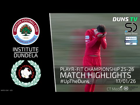 Match Highlights - Institute Vs Dundela - 13th January 2026