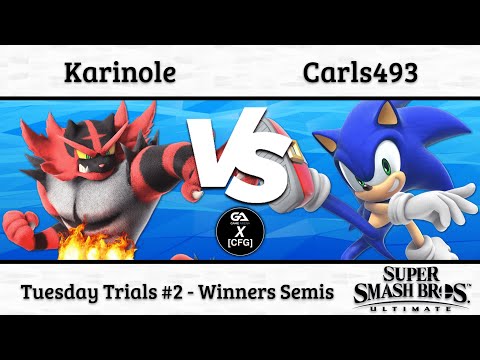 CFG Tuesday Trials 2: Karinole (Incineroar) vs. Carls493 (Sonic, Shulk) - Winners Semis