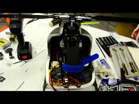 Model Sounds Inc Shockwave Sound System install in 500 sized Huey Helicopter