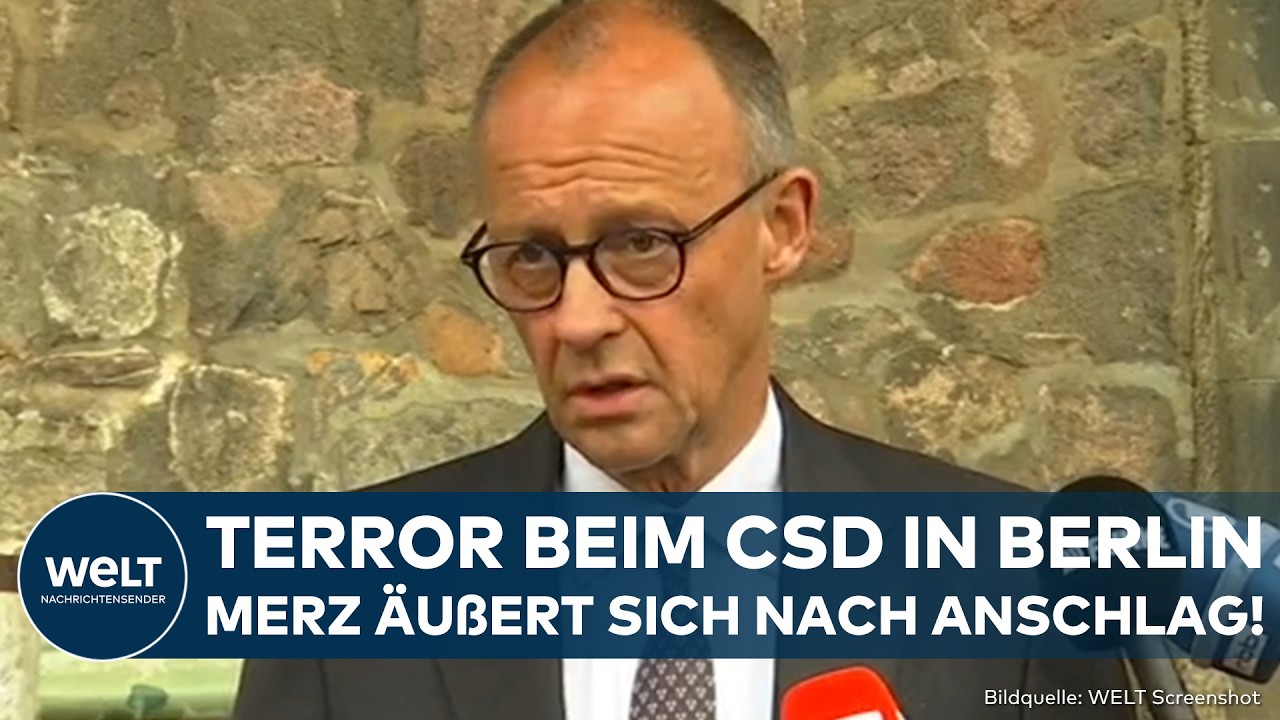 BERLIN: Terror beim CSD! Merz äußert sich nach Anschlag auf Christopher Street Day