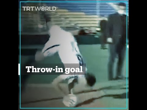 Iranian player scores with somersault throw