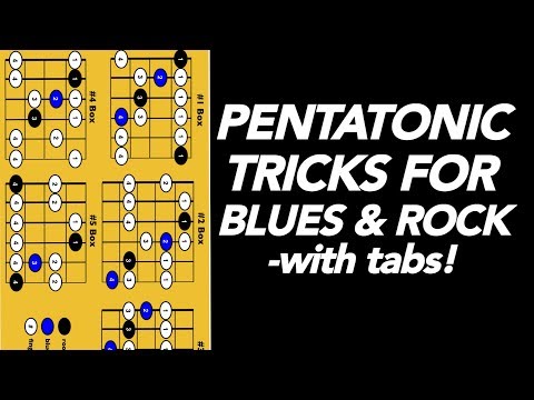Pentatonic Tricks for Blues and Rock guitar lesson video (with tabs)