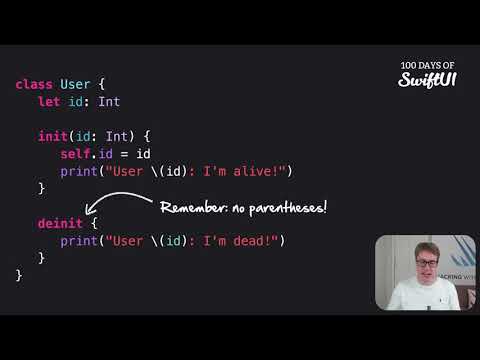 How to create a deinitializer for a class – Swift for Complete Beginners