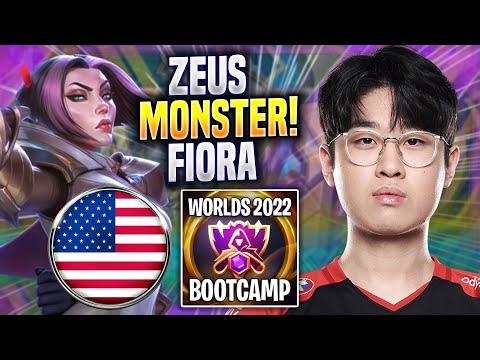 ZEUS IS A MONSTER WITH FIORA! - T1 Zeus Plays Fiora TOP vs Yasuo! | Bootcamp 2022