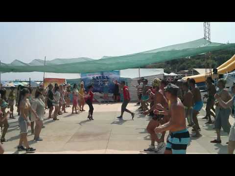 Salsa battle. Men vs ladies. Salsa on the beach 2016