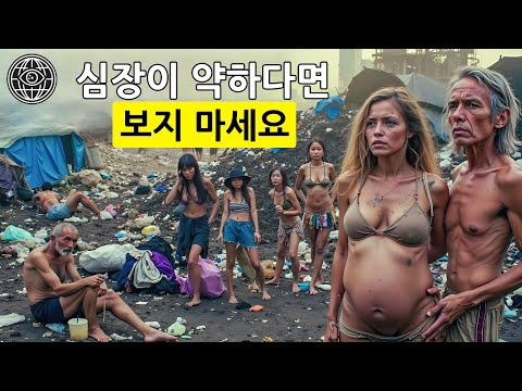 아시아 최대 쓰레기산에서의 삶: 여성들이 쓰레기를 먹고 대낮에 용변을 보는 현실