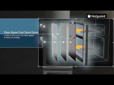 Hotpoint HUD61G 60cm Double Oven Dual Fuel Cooker - Graphite