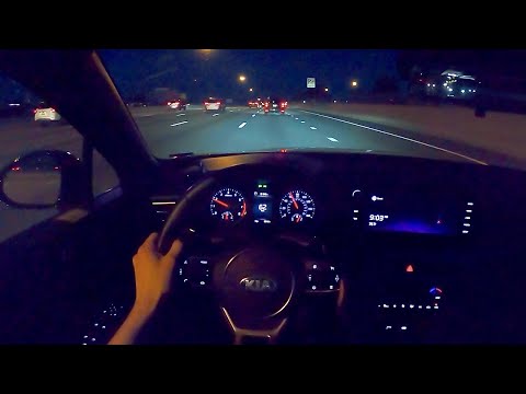 2021 Kia K5 GT-Line AWD - POV Night Drive (Binaural Audio)