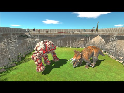 INFERNALS vs HERBIVORE DINOSAURS + REPTILES Tournament - Animal Revolt Battle Simulator