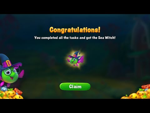 Fishdom Win Strikes 1766 - 1767, Get Halloween Grand Prizes: Sea Witch
