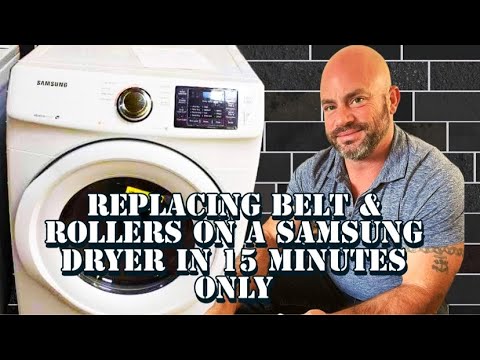 How to replace Samsung Dryer Belt, Idler Pulley, and Rollers. Diagnose Dryer will not start or turn.