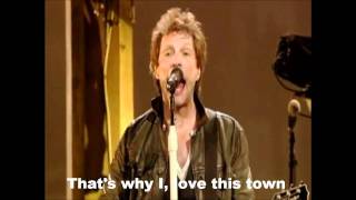Bon Jovi - I Love This Town  Lyrics