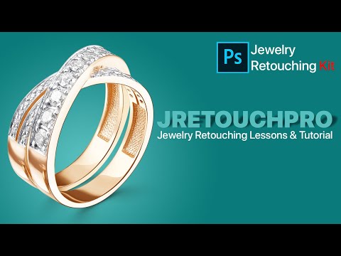 Jewelry Retouching a gold ring with cubic zirkonia №67 & Photos for trainings