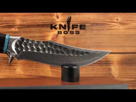 KnifeBoss lovecký damaškový nůž Ebony Eclipse VG-10