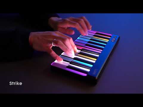 מקלדת LUMI המעודכנת עם פיץ' בנד לכל קליד