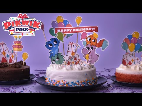 Learn to Make Pikwik Pack Birthday Cake Toppers 🎁✨