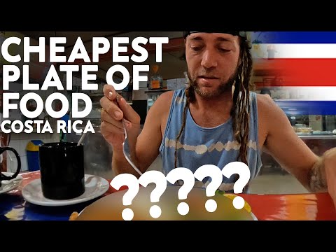 CHEAPEST plate of food in COSTA RICA !!