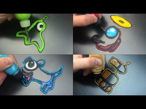 Among Us Pets Pancake Art - Mini Crewmate, Brainslug, Dog, Robot