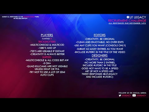 Lit Legacy Recruitment Challenge (L1) (CLOSED)