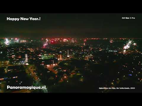 Happy New Year, relaxing drone flights (Alphen aan den Rijn)(4k)